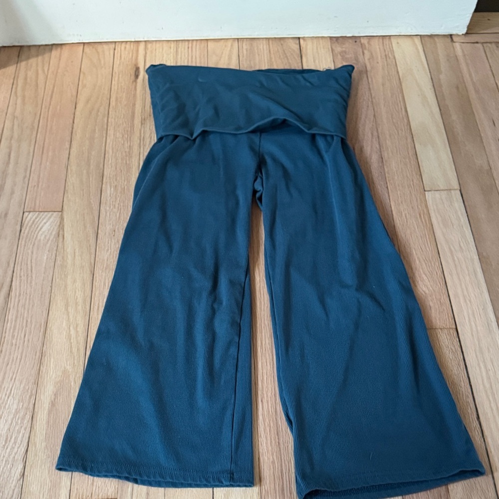 Teal Wide-Leg Pants